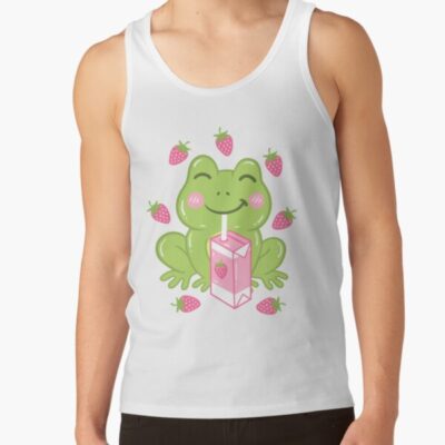 Frog Strawberry Milk Drink Kawaii Tank Top Official Cow Anime Merch