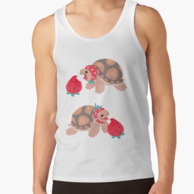 Tortoises Love Strawberries Tank Top Official Cow Anime Merch